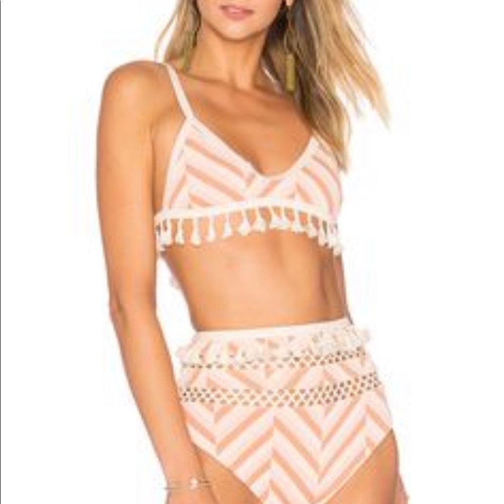 Tularosa Pink tassel Bikini top